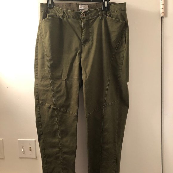 Catherines Denim - COMFORT WAIST STRETCH ANKLE JEAN - OLIVE - 0X